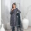 Elegant 3 Pcs Women's Unstitched Lawn Printed Suit – Stylish & Comfortable Wear