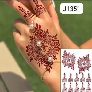 Instant Brown Mehndi Sticker – Perfect for Festive & Bridal Looks