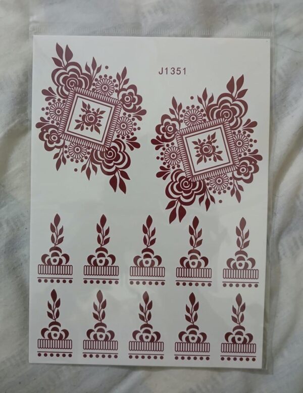 Instant Brown Mehndi Sticker – Perfect for Festive & Bridal Looks