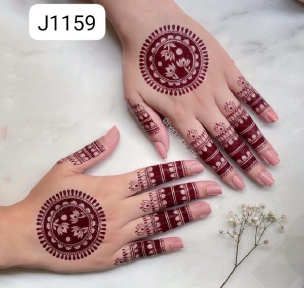 Festival-Ready Self-Adhesive Brown Mehndi Sticker – Perfect for Every Occasion