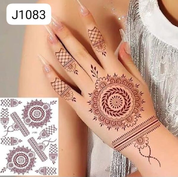 Reusable Brown Mehndi Sticker – No Mess, No Hassle, Just Style