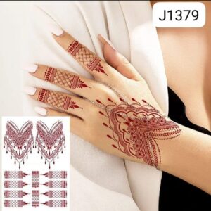 Easy-to-Apply Brown Mehndi Sticker – Stunning Designs in Seconds