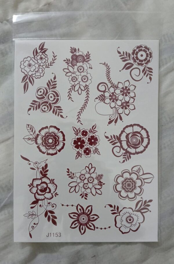 Stylish Brown Mehndi Sticker – Quick & Beautiful Henna Designs