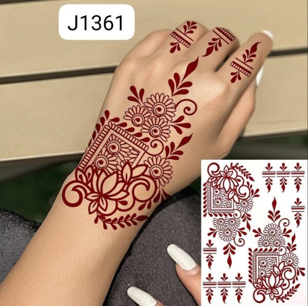 Elegant Self-Adhesive Brown Mehndi Sticker – Easy & Mess-Free Henna Art