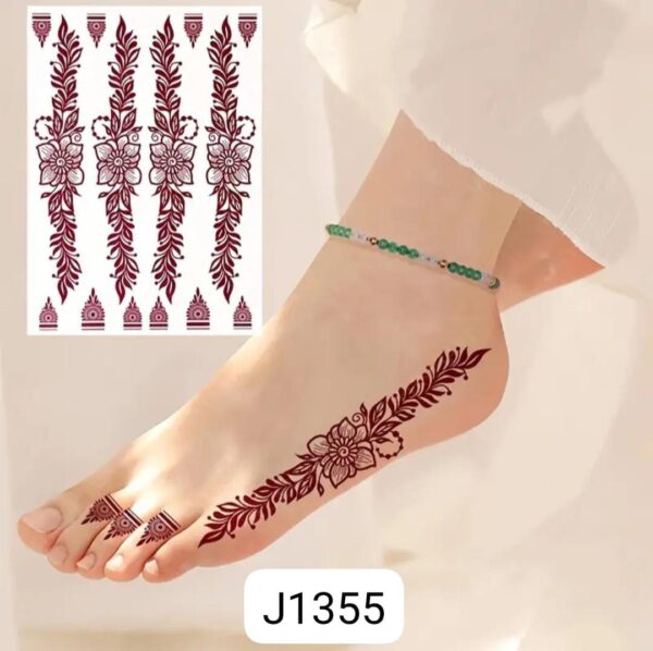 Elegant Brown Mehndi Sticker