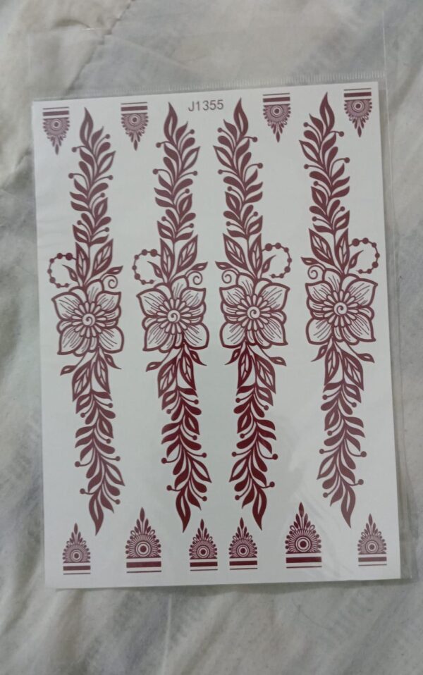 Elegant Brown Mehndi Sticker