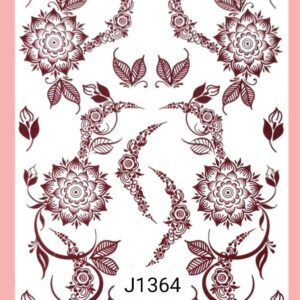 Bridal & Party Mehndi Sticker – Elegant Brown Henna Art Without the Wait