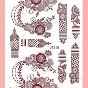 Self-Adhesive Brown Mehndi Sticker – Easy, Mess-Free Henna