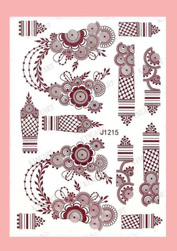 Self-Adhesive Brown Mehndi Sticker – Easy, Mess-Free Henna