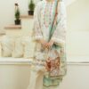 3 Pcs Women's Unstitched Lawn Embroidered Suit – Lilac Elegance with Digital Printed Dupatta