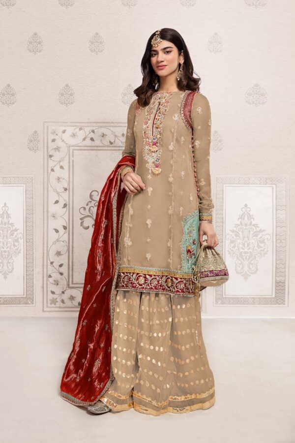 This 3 Pcs Women's Unstitched Viscose Embroidered Suit Set in Off White is perfect for weddings, Eid, and special occasions. Key features include: Fabric: Premium viscose for comfort and durability. Design: Intricate handwork embroidery on shirt, trousers, and dupatta. Set Includes: Shirt (3.0m cutting), trousers (2.5m cutting), and bamber dupatta (2.5m cutting). Color: Versatile off-white shade. Occasion: Ideal for weddings, Eid, parties, and festive events. Note: Slight variations (1-3 cm) may occur due to manual measurements, and colors may differ slightly due to lighting and monitor effects."