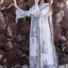 3 Pcs Women's Unstitched Embroidered Lawn Suit – Elegant Off-White for Graceful Style