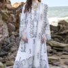 3 Pcs Women's Unstitched Embroidered Lawn Suit – Elegant Off-White for Graceful Style