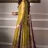 3 Pcs Women's Unstitched Chiffon Embroidered Suit – Elegant Yellow with Sequins Detailing